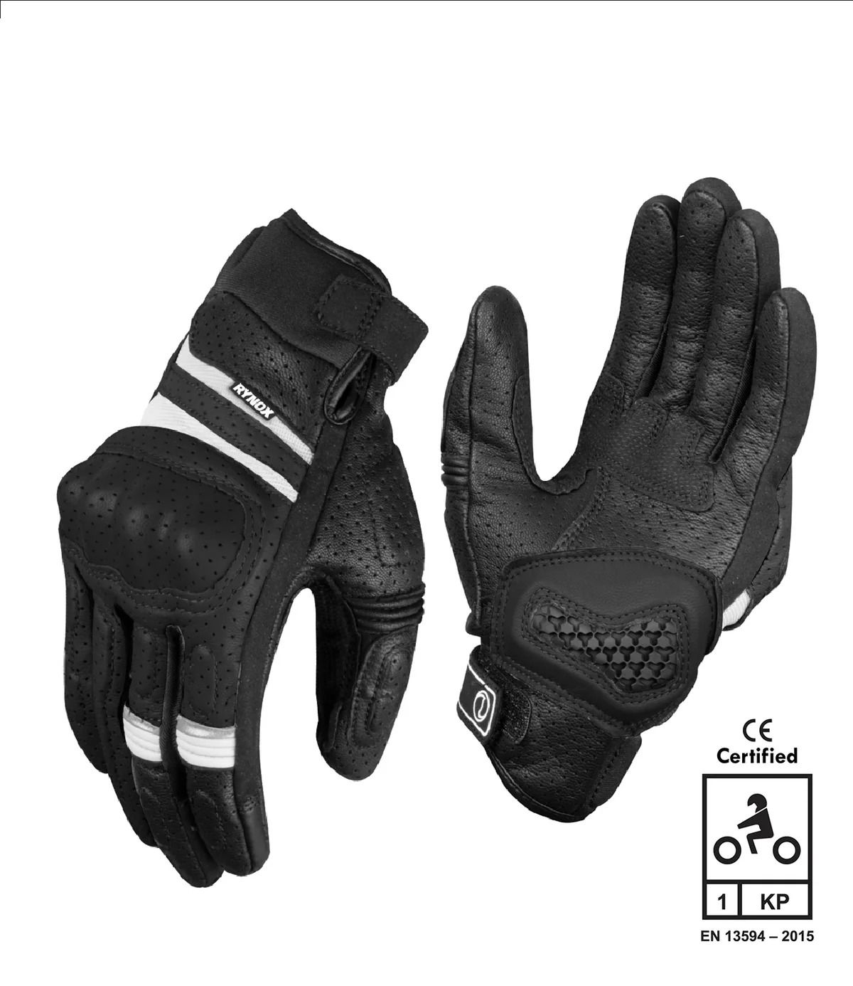 Rynox AIR GT Gloves Black White 